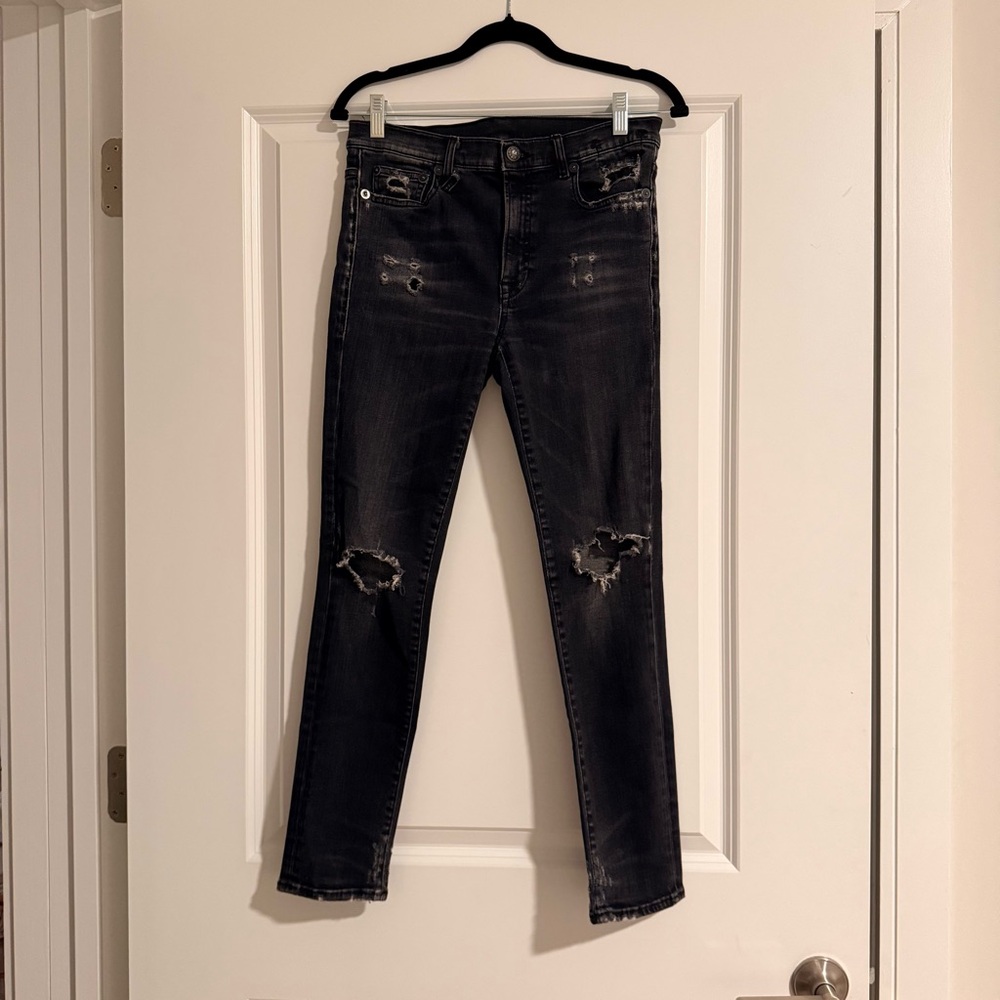 Distressed Black Jeans for Women